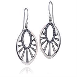 Majesty oxidized rhodium silver ear rings by Izabel Camille